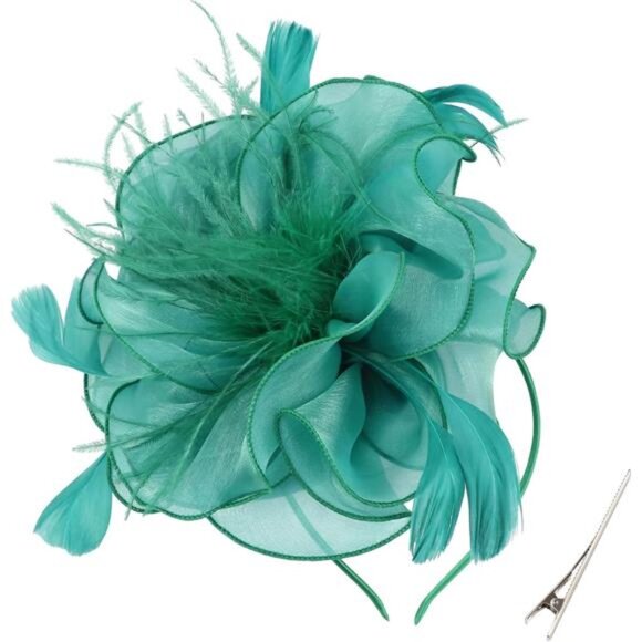 Women Fascinators Hats Kentucky Derby Flower Fascinators with Headband and Clip - Picture 1 of 6